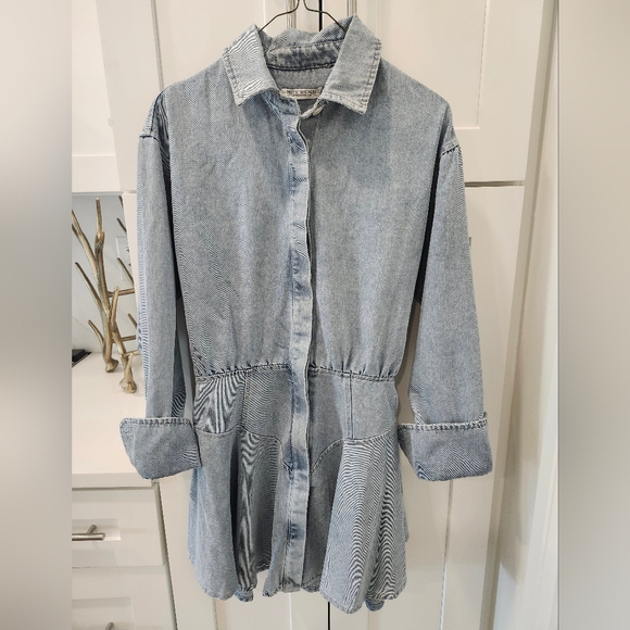 Mon Renn Lain Denim Shirt Dress - Picture 5 of 16